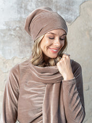 Lega veliūrinė kepurė "Melani Cappuccino Velour"