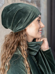 Lega veliūrinis šalikas "Gerda Green Velour"