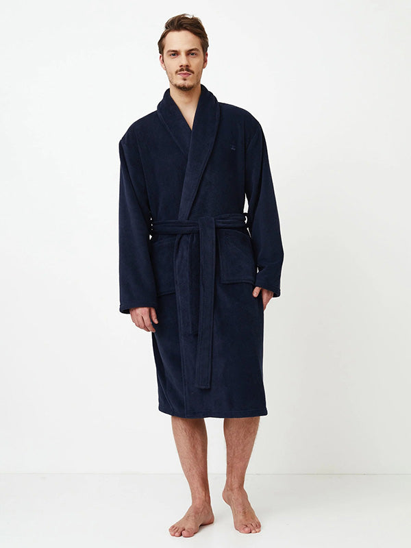 Aruelle minkštas vyriškas chalatas "Gerald Dark Blue"