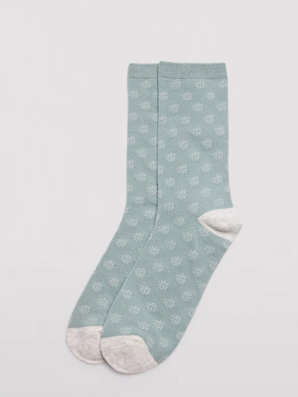 Ysabel Mora 2 medvilninių kojinių komplektas "Lana Grey - Mint"