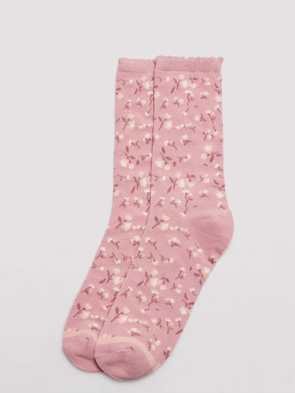 Ysabel Mora medvilninės kojinės "Nora Pink - Rose"
