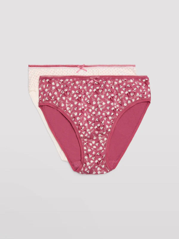 Ysabel Mora 2 medvilninių kelnaičių komplektas "Vanda Rose - Cream"