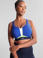 Panache minkšta sportinė liemenėlė su lankeliais "Sports Non Paded Blue - Navy - White"