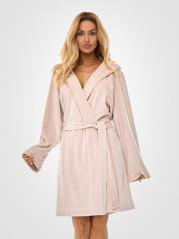 L&L raštuotas chalatas "Luna Angora Velour"