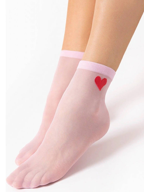 Fiore raštuotos kojinaitės "Cupido Pink - Red"