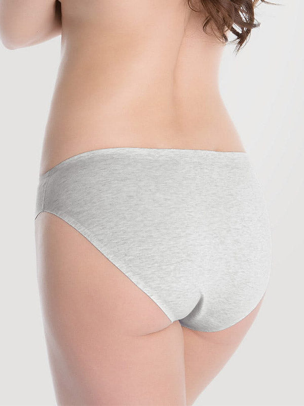 Julimex medvilninės kelnaitės nepastebimomis siūlėmis "Cotton Hi-Cut Melange"