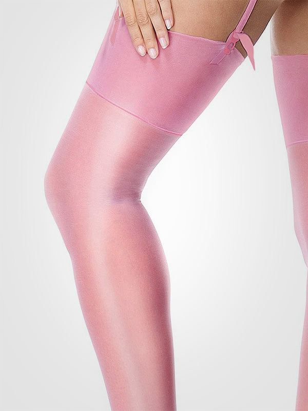MissO blizgios prisegamos kojinės "Osla 15 Den Light Pink"