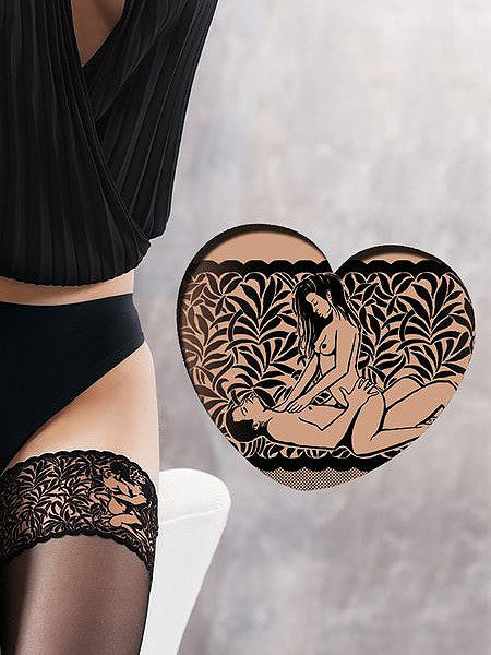 Gatta prilipinamos kojinės "Kamasutra Asian 20 Den Black"