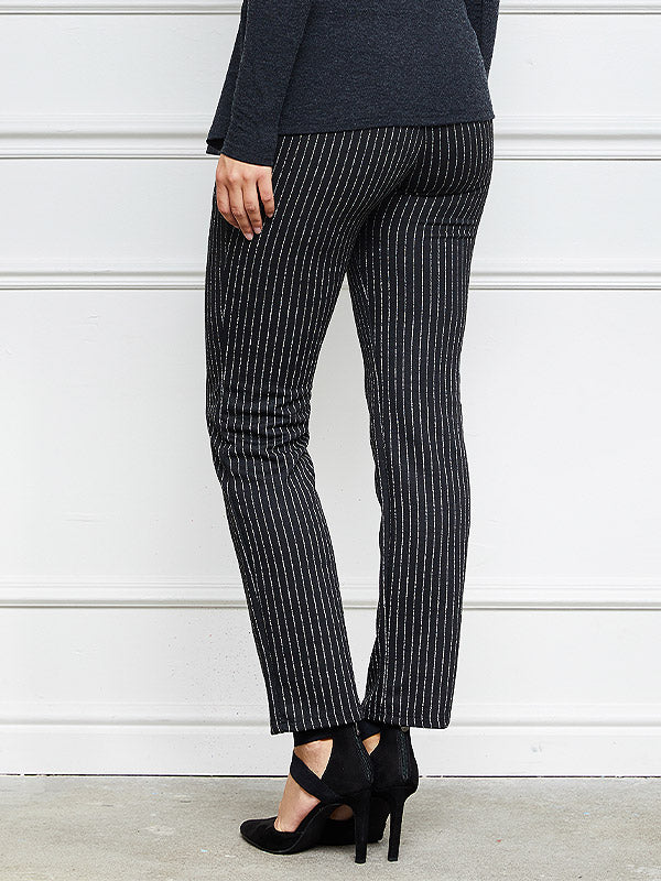 Lega kelnės "Contessa Black - White Stripes"