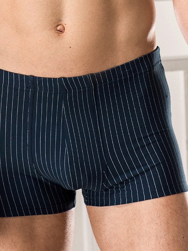 Lega vyriškos medvilninės kelnaitės šortukai "Power Navy - White Stripes"