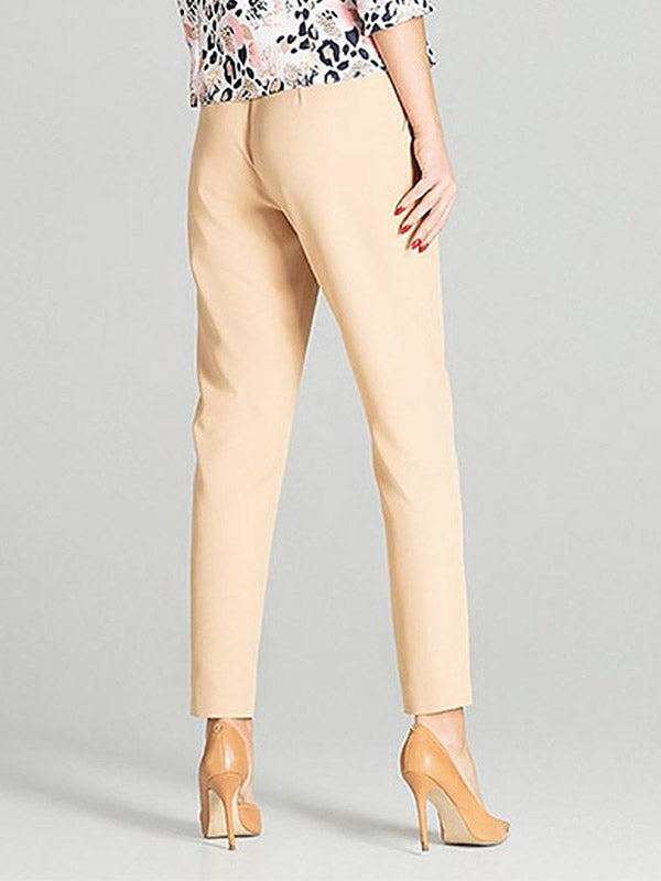 Figl aukšto juosmens kelnės "Torri Beige"