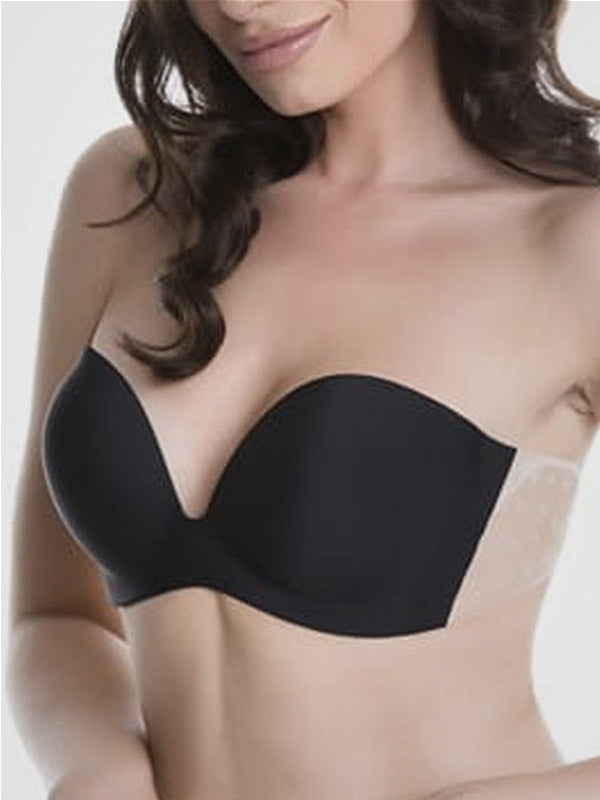 Julimex prilimpanti push up liemenėlė su silikonu "Wings! Black"