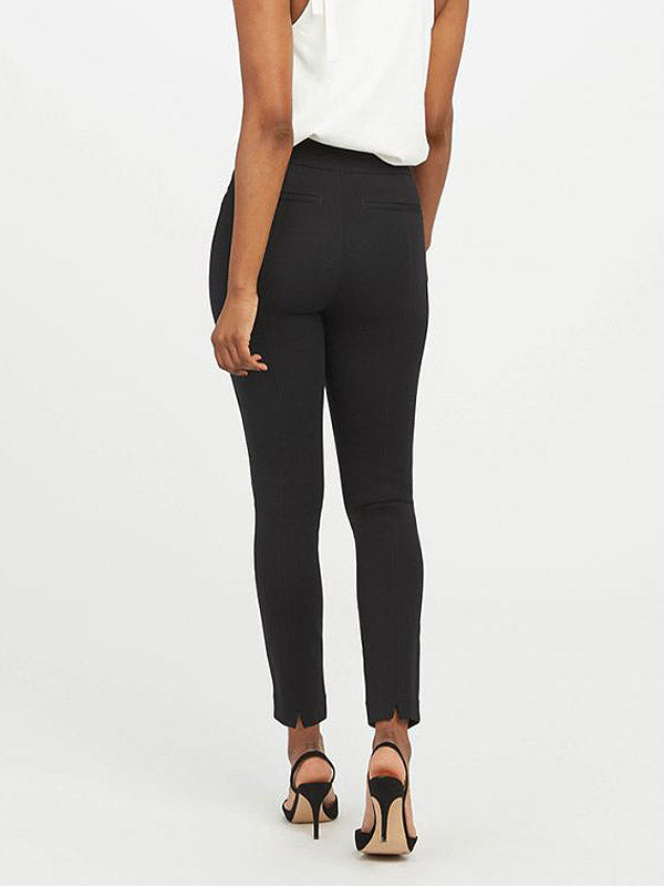 Spanx koreguojančios aukštinto juosmens kelnės "Backseam Skinny in Ponte Black"