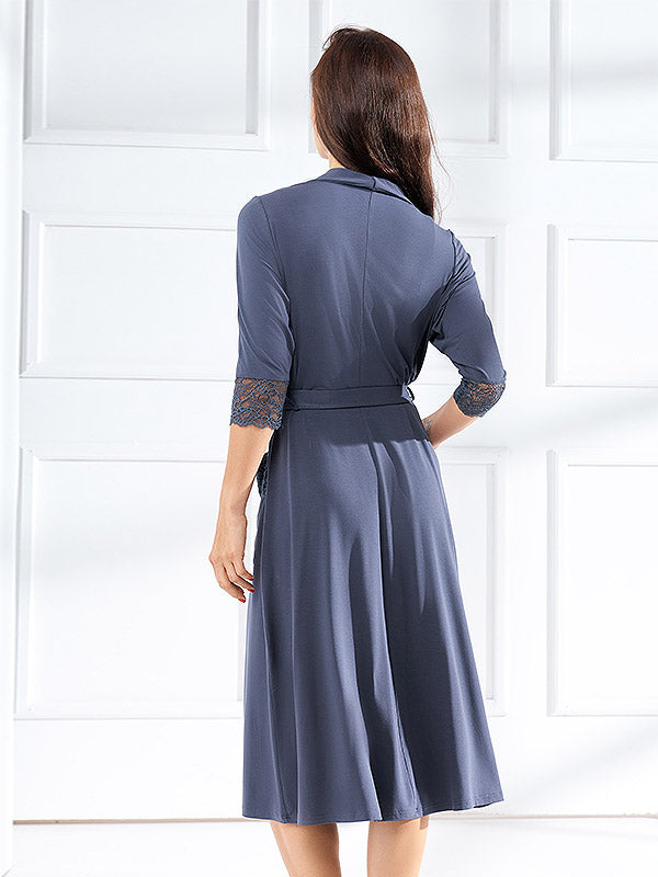 Lega viskozinis chalatas "Melda Blueish Grey"