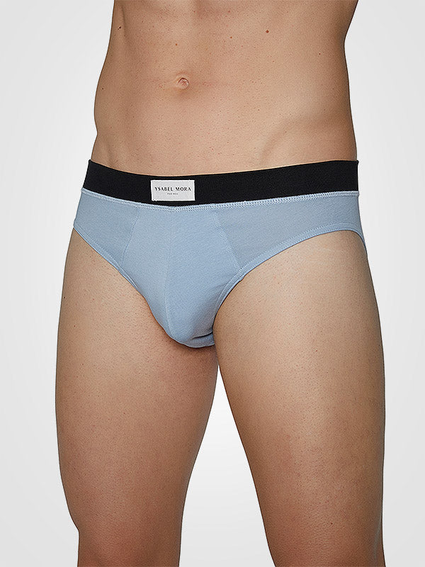 Ysabel Mora 2 vyriškų medvilninių kelnaičių komplektas "Gerard Navy - Light Blue - Black"