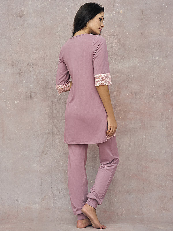 Lega medvilninė pižama "Scarlet Dark Pink"