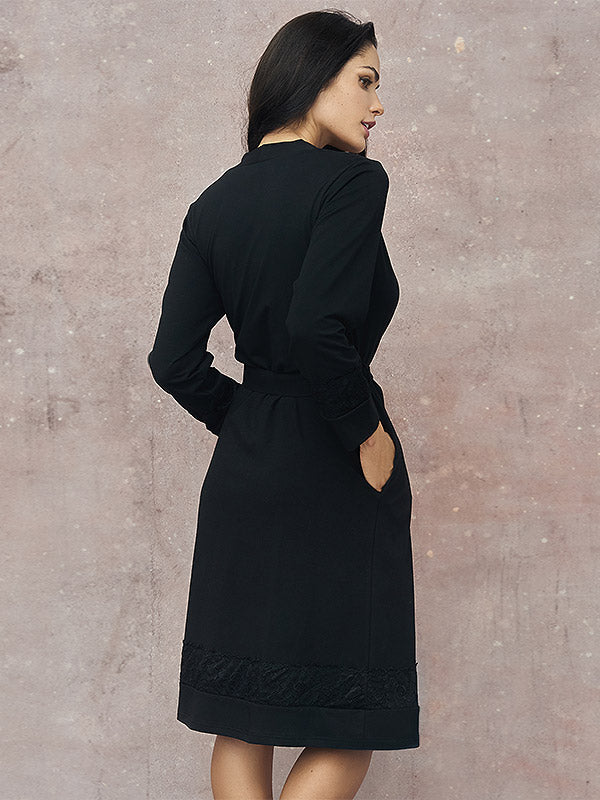 Lega medvilninis chalatas "Keira Black"