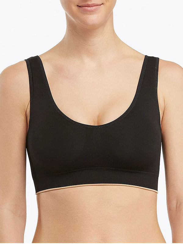 Spanx dvipusė braletė be lankelių "Reversible Comfort Skin - Black"