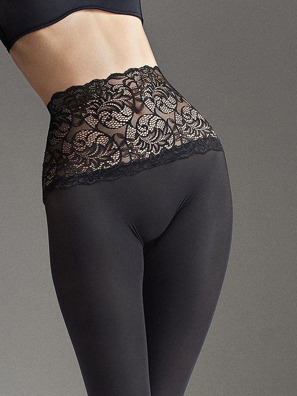Marilyn besiūlės pėdkelnės su silikoniniu juosmeniu "Slim Emotion 60 Den Black"