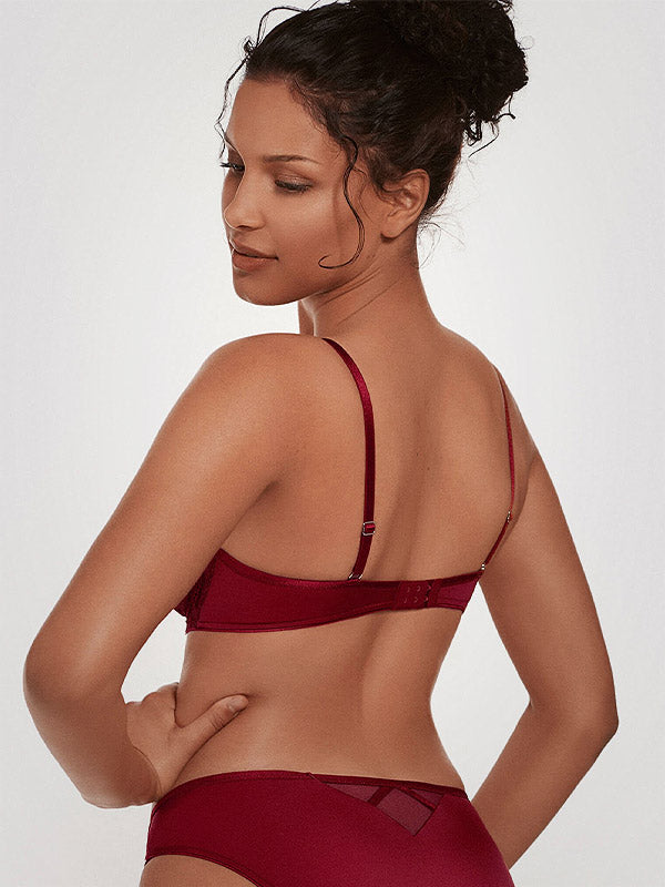 Lisca minkšta liemenėlė su lankeliais "Ruby Bordeaux"