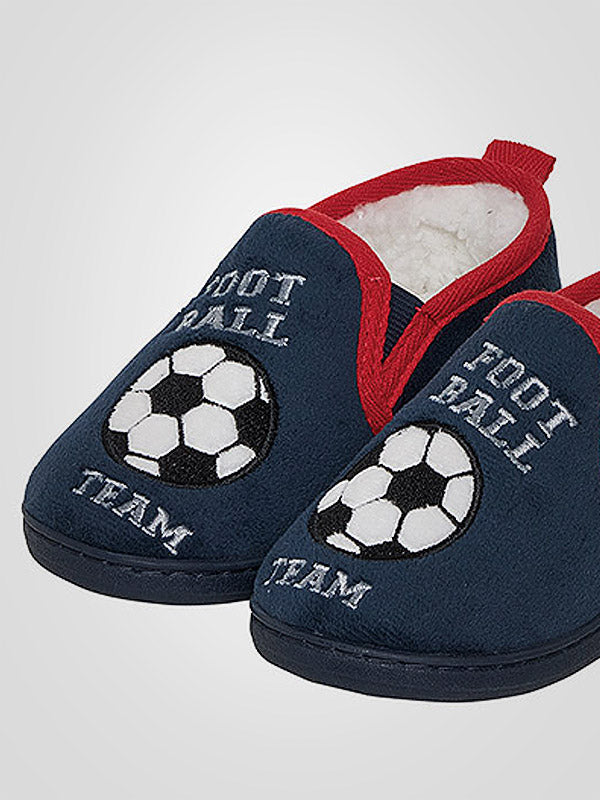 Muydemi vaikiškos šlepetės su auliukais "Football Team Navy - Red - White"
