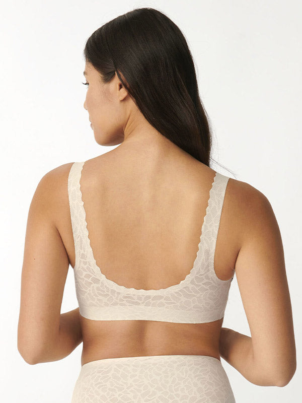 Sloggi inovatyvi nėriniuota push up braletė "Zero Feel Lace 2.0 Cream"