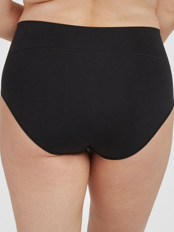 Spanx koreguojančios medvilnės ir modalo kelnaitės "Cotton Comfort Black"