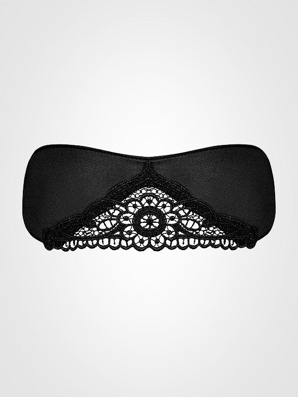 Obsessive miego kaukė su nėriniais "Satinia Black"