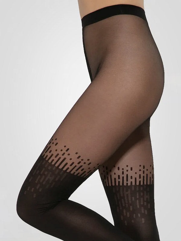 Gatta pėdkelnės su kojinių imitacija "Girl Up 46 20-60 Den Black"