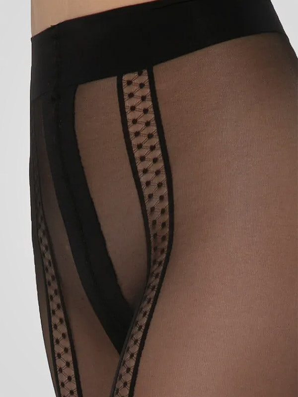 Gatta pėdkelnės su prisegamų kojinių imitacija "Girl Up 42 20-60 Den Black"
