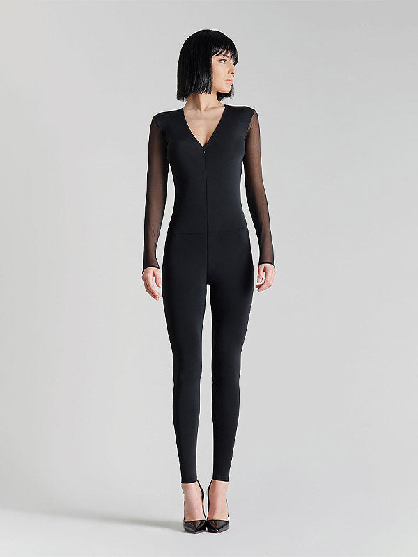 Maison Close katės kostiumas ilgomis rankovėmis "Pure Tentation Black"