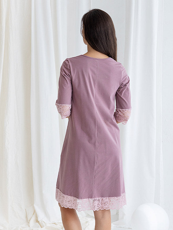 Lega medvilniniai naktiniai "Gordana Dusty Pink"