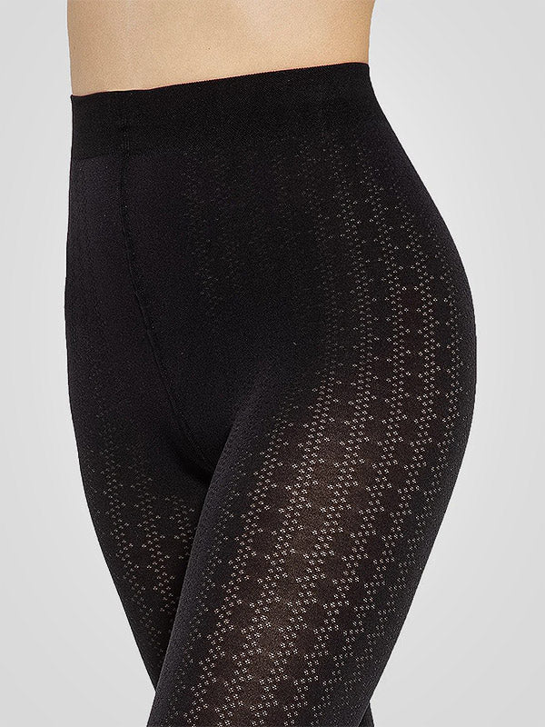 Gatta raštuotos pėdkelnės "Loretta 148 50 Den Black"
