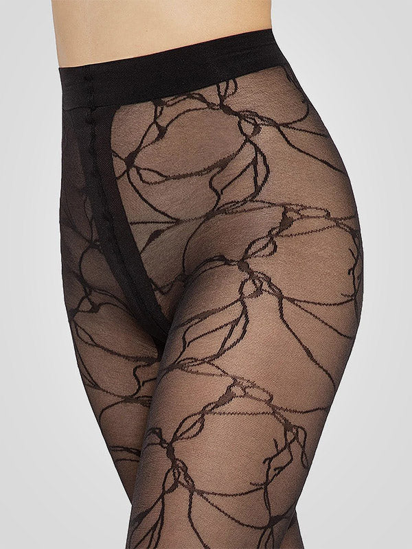 Gatta raštuotos pėdkelnės "Modern 08 40 Den Black"