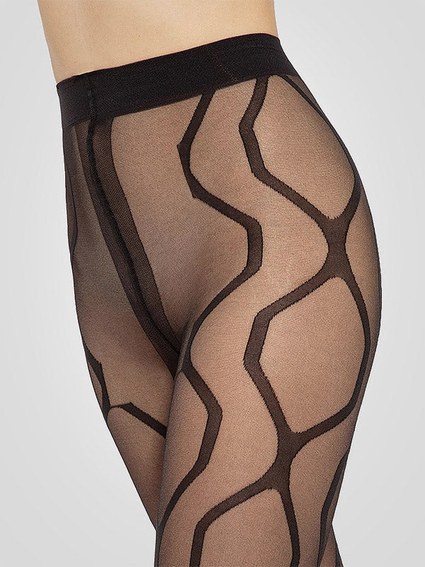 Gatta raštuotos pėdkelnės "Modern 05 40 Den Black"