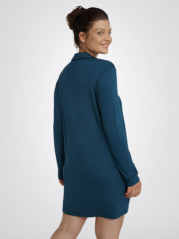 Esotiq viskoziniai naktiniai marškiniai "Miracle Teal"