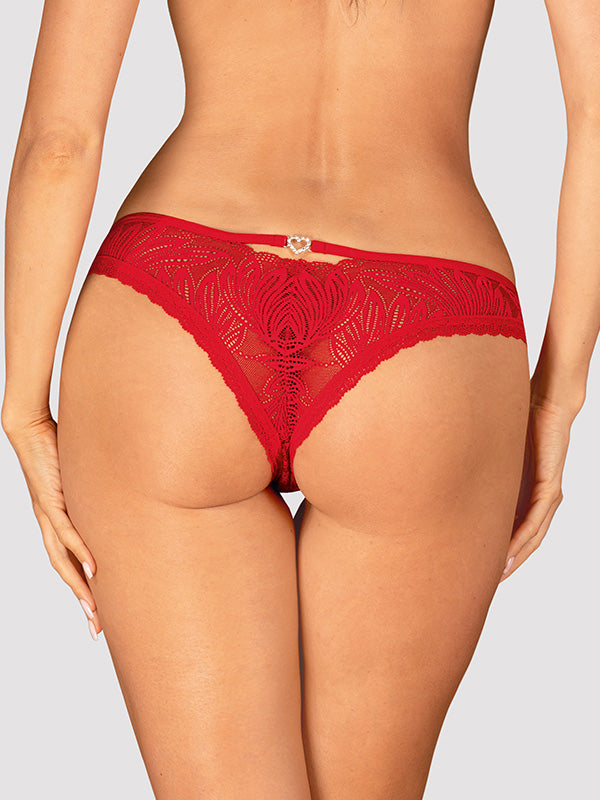 Obsessive nėriniuotos kelnaitės "Chilisa Red"