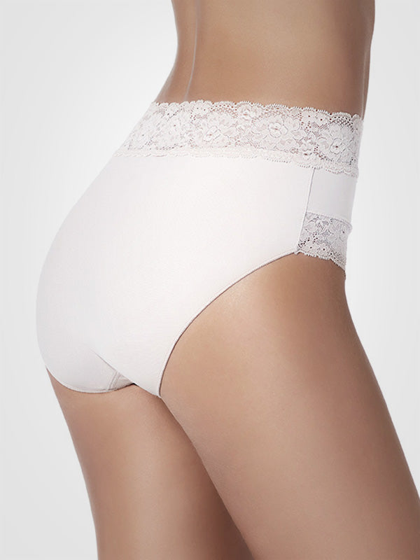 Janira nesiplaušojančios medvilnės kelnaitės "Dolce Cinture Maxi White"