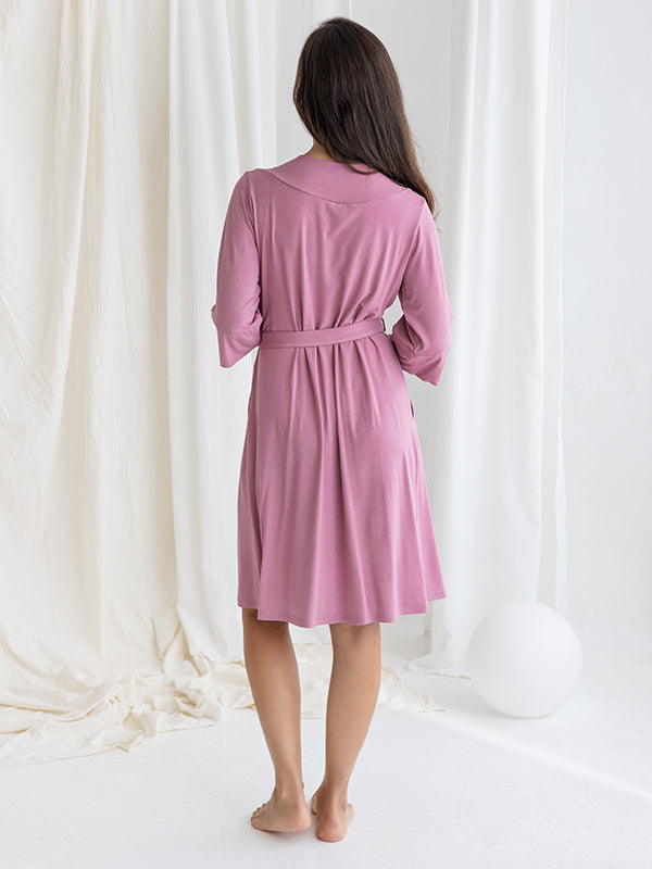 Lega viskozinis chalatas "Agustina Dusty Pink"