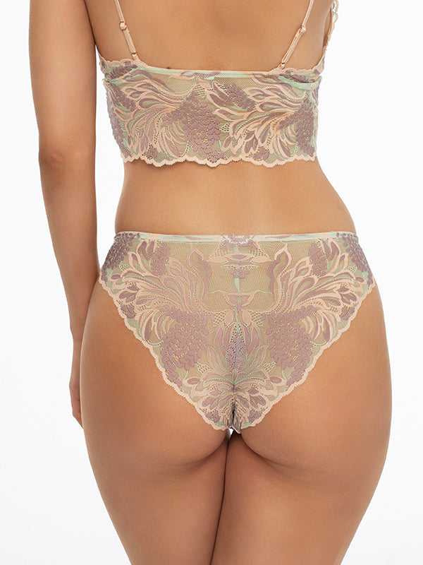 Esotiq nėriniuotos kelnaitės "Ninette Nude - Grey - Mint"