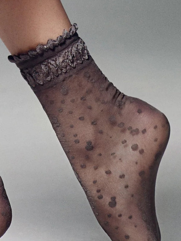 Veneziana raštuotos kojinaitės "Elvira Graphite"