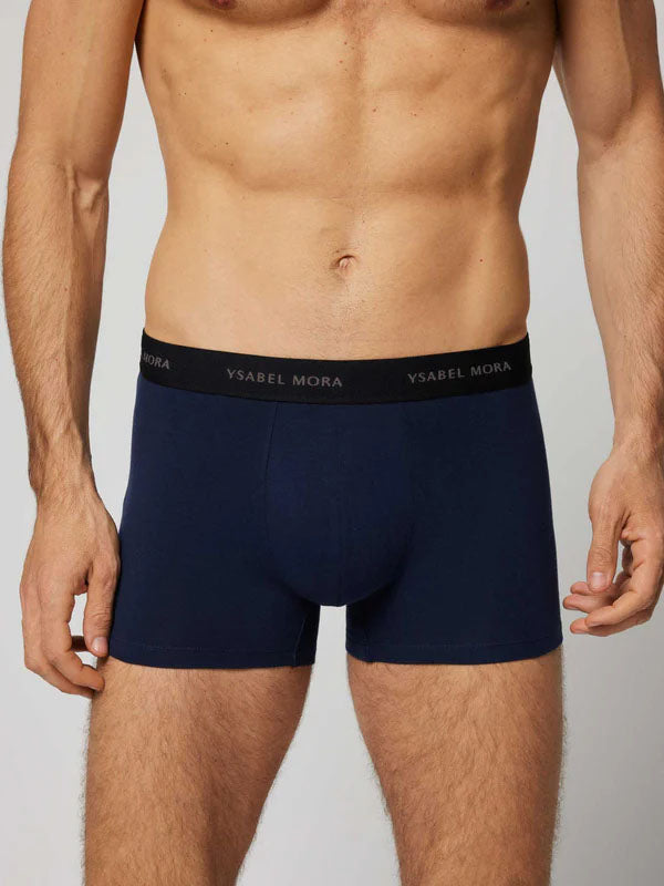 Ysabel Mora 3 medvilninių vyriškų apatinių šortukų komplektas "Josh Navy - Grey - Black"