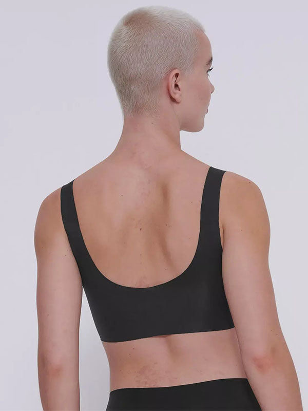 Sloggi lazeriu kirpta liemenėlė "Zero Feel 2.0 Top Black"
