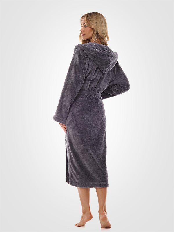 L&L ilgas chalatas su gobtuvu "Night Graphite"