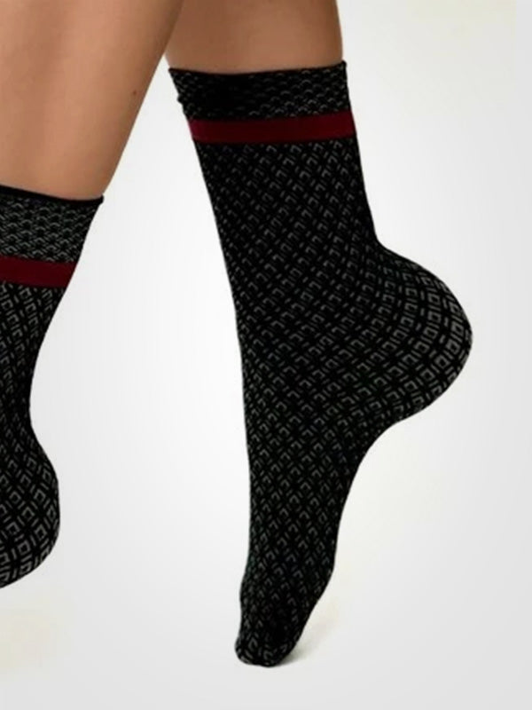 Veneziana raštuotos kojinaitės "Mirabella 40 Den Olive - Black"