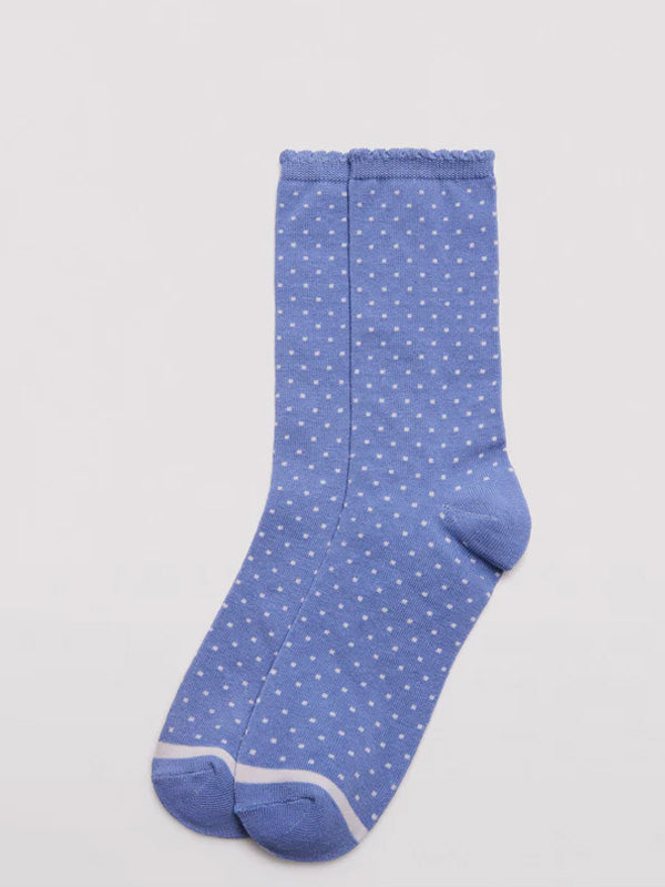 Ysabel Mora 2 medvilninių kojinių komplektas "Nora Blue - Grey Melange"