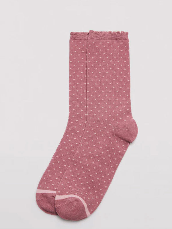 Ysabel Mora medvilninės kojinės "Nora Pink - Rose"