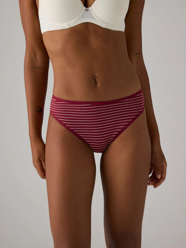 Ysabel Mora 2 medvilninių kelnaičių komplektas "Briana Pink - Bordeaux"