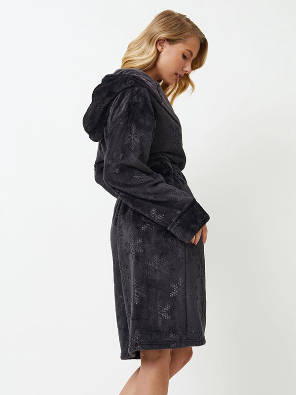Aruelle chalatas su gobtuvu "Becky Dark Grey"