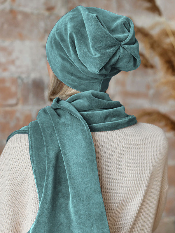 Lega veliūrinis šalikas "Vita Sea Green Velour"